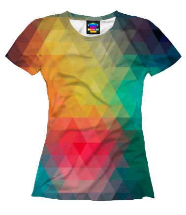 Женская футболка 3D Кубическая абстракция