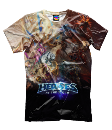 Мужская футболка 3D Heroes of the storm