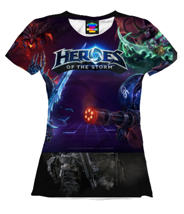 Женская футболка 3D Heroes of the storm