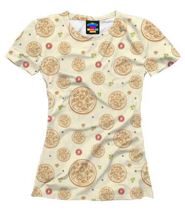 Женская футболка 3D Пицца