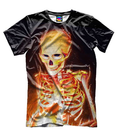 Мужская футболка 3D Скелет