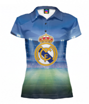 Футболка поло женская 3D Real Madrid