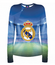 Женская футболка с длинным рукавом 3D Real Madrid