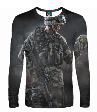 Мужская футболка с длинным рукавом 3D Warface