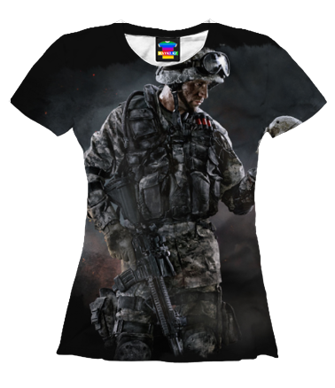 Женская футболка 3D Warface