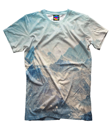 Мужская футболка 3D Вершины гор
