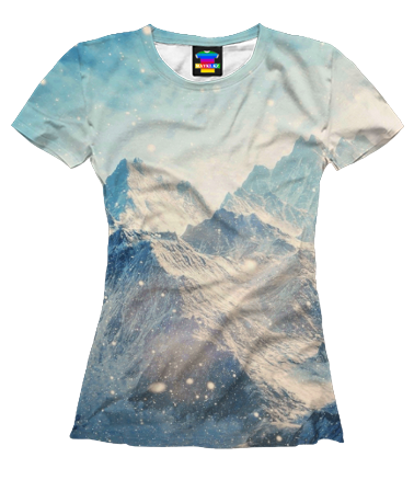 Женская футболка 3D Вершины гор
