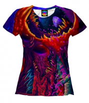 Женская футболка 3D CS GO HYPERBEAST