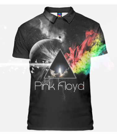 Футболка поло мужская 3D Pink Floyd