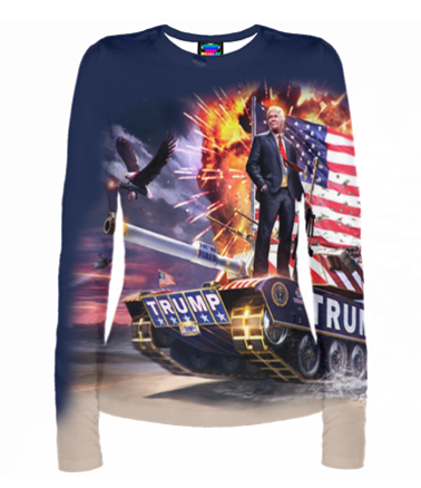 Женская футболка с длинным рукавом 3D Trump