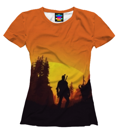 Женская футболка 3D The Witcher  3