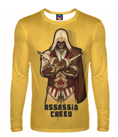Мужская футболка с длинным рукавом 3D Assassin's Creed