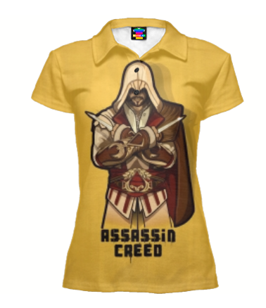 Футболка поло женская 3D Assassin's Creed