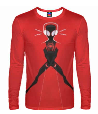 Мужская футболка с длинным рукавом 3D Spider- man
