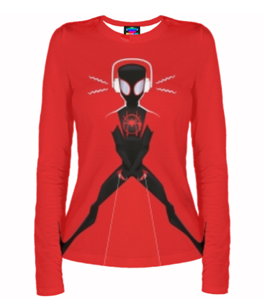 Женская футболка с длинным рукавом 3D Spider- man