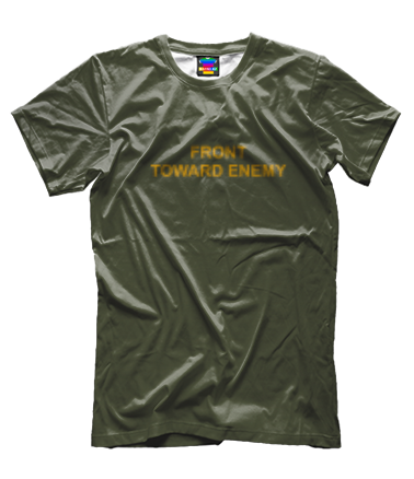 Мужская футболка 3D FRONT TOWARD ENEMY