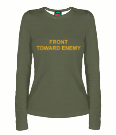 Женская футболка с длинным рукавом 3D FRONT TOWARD ENEMY